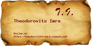 Theodorovits Imre névjegykártya