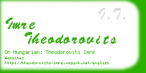 imre theodorovits business card
